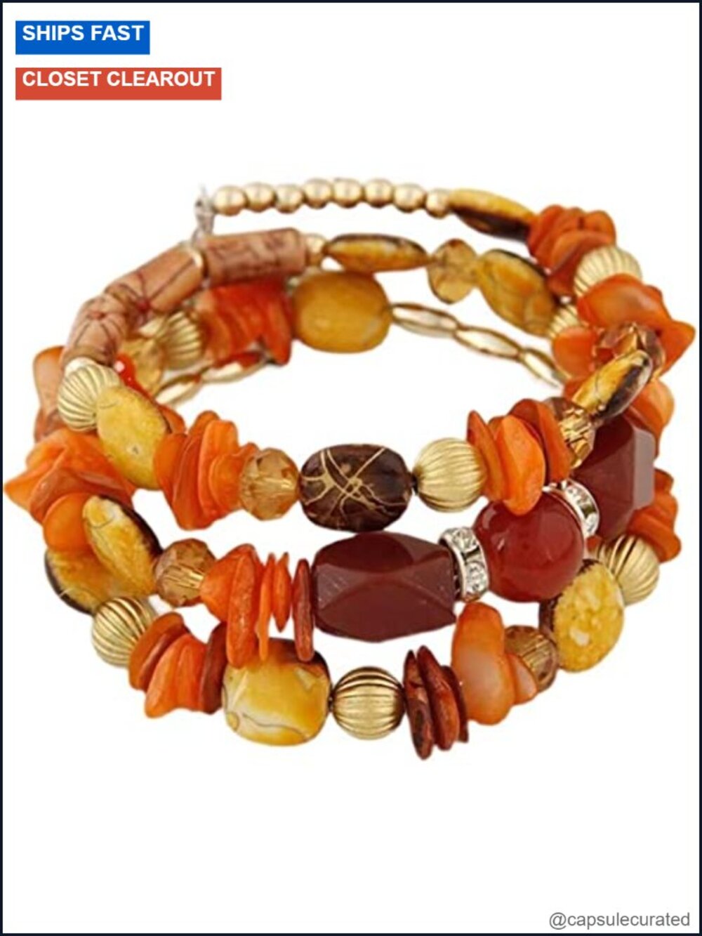 Boho Multilayer Agate Bead Charm Bracelet Wraps Handmade Turquoise Stone